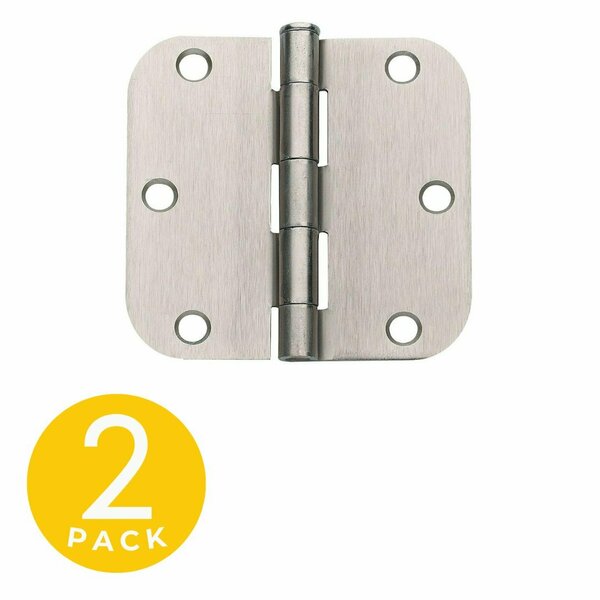 Global Door Controls 3.5 in W x 3.5 in H Satin Nickel CP3535-R-US15-M